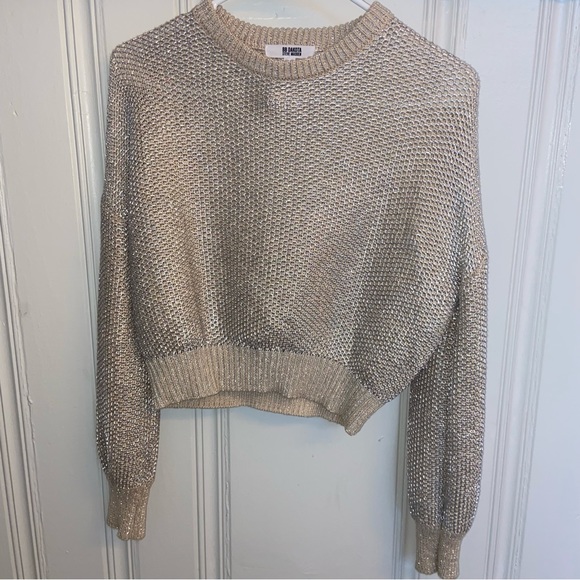 BB Dakota Steve Madden Women’s XS Metallic Thread Loose Knit Sweater - Picture 1 of 8